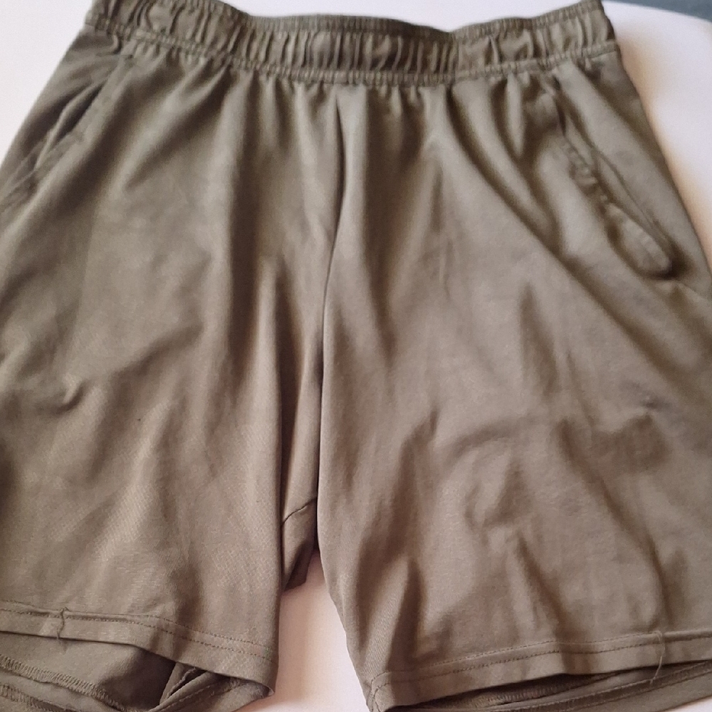 Olive Green Athletic Shorts